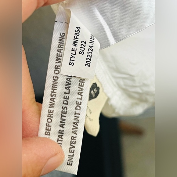 Madewell NNT Embroidered Poplin V-Neck Mini Dress SIZE XL with pockets - Picture 7 of 14